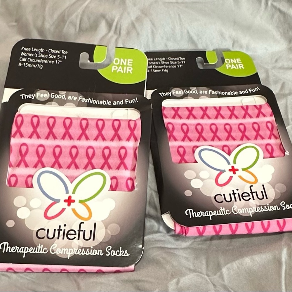Special edition breast cancer awareness compression stockings
